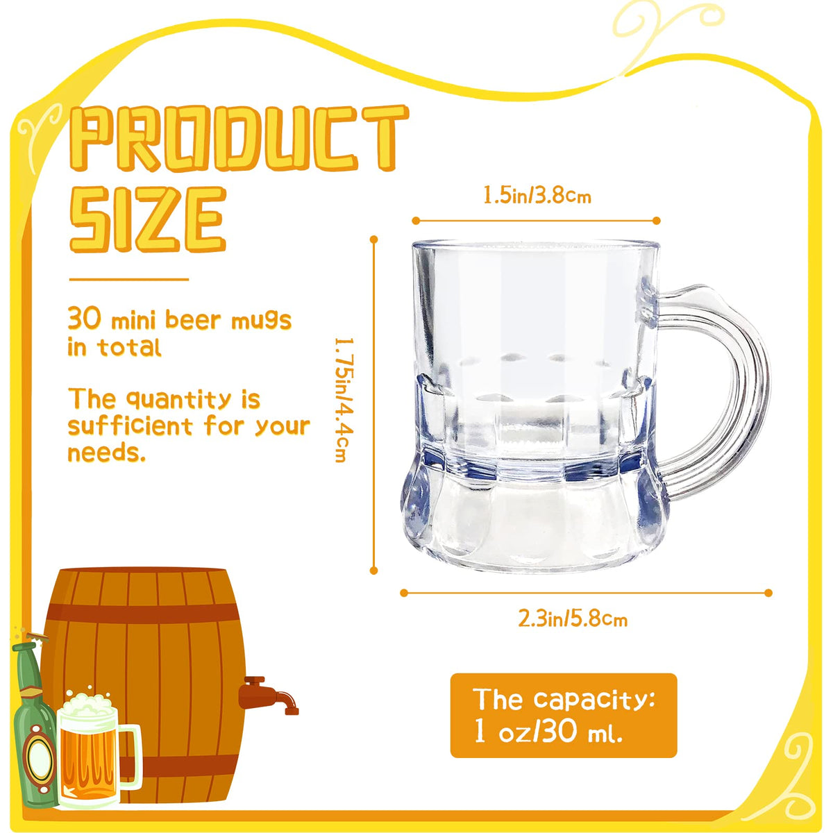 Irrmshr clear shot glass with thick base for stable tabletop use.