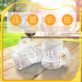 Irrmshr durable clear shot glasses safe for frequent reuse.