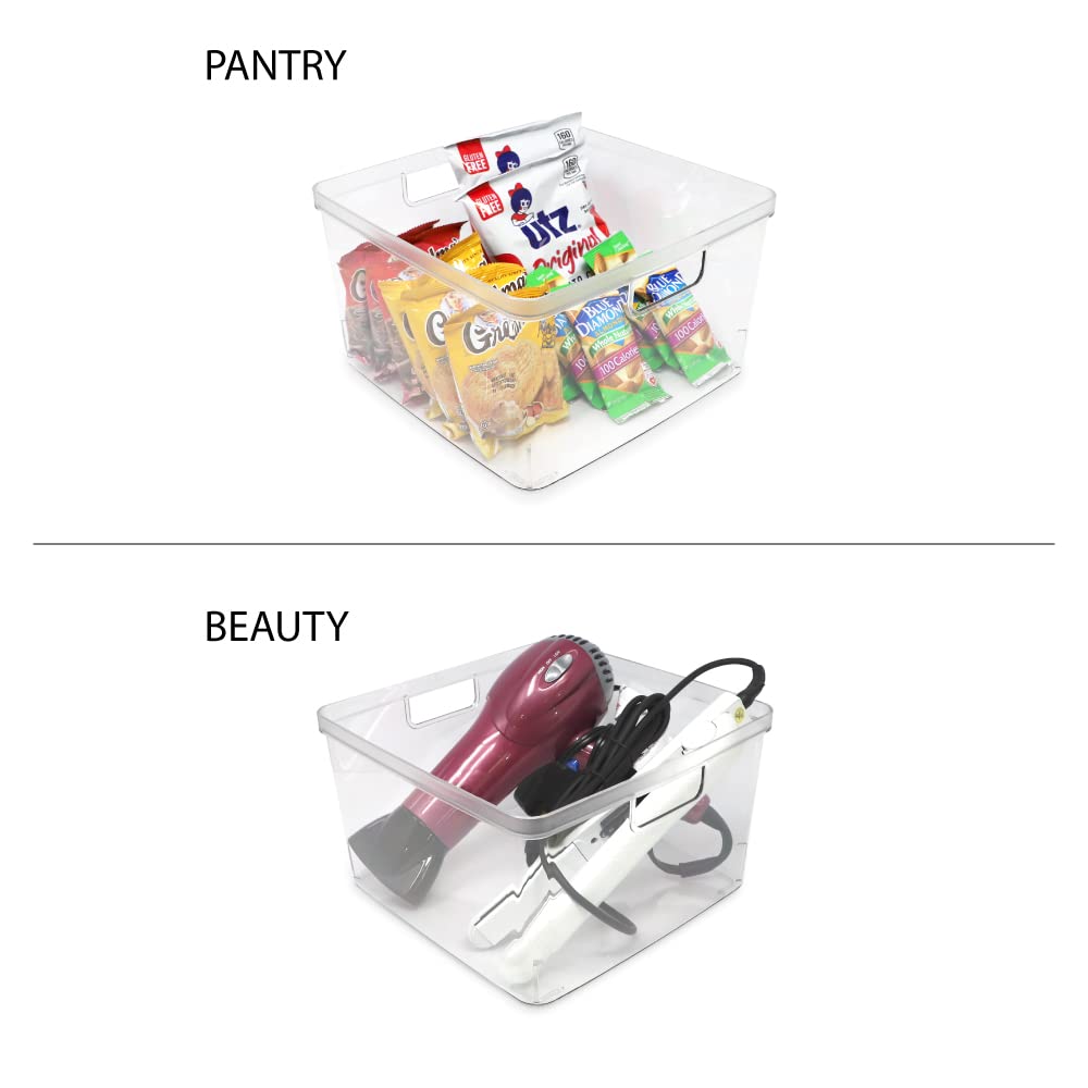 Isaac Jacobs refrigerator bin stores jams, fruit, and yogurts for organized fridge space.