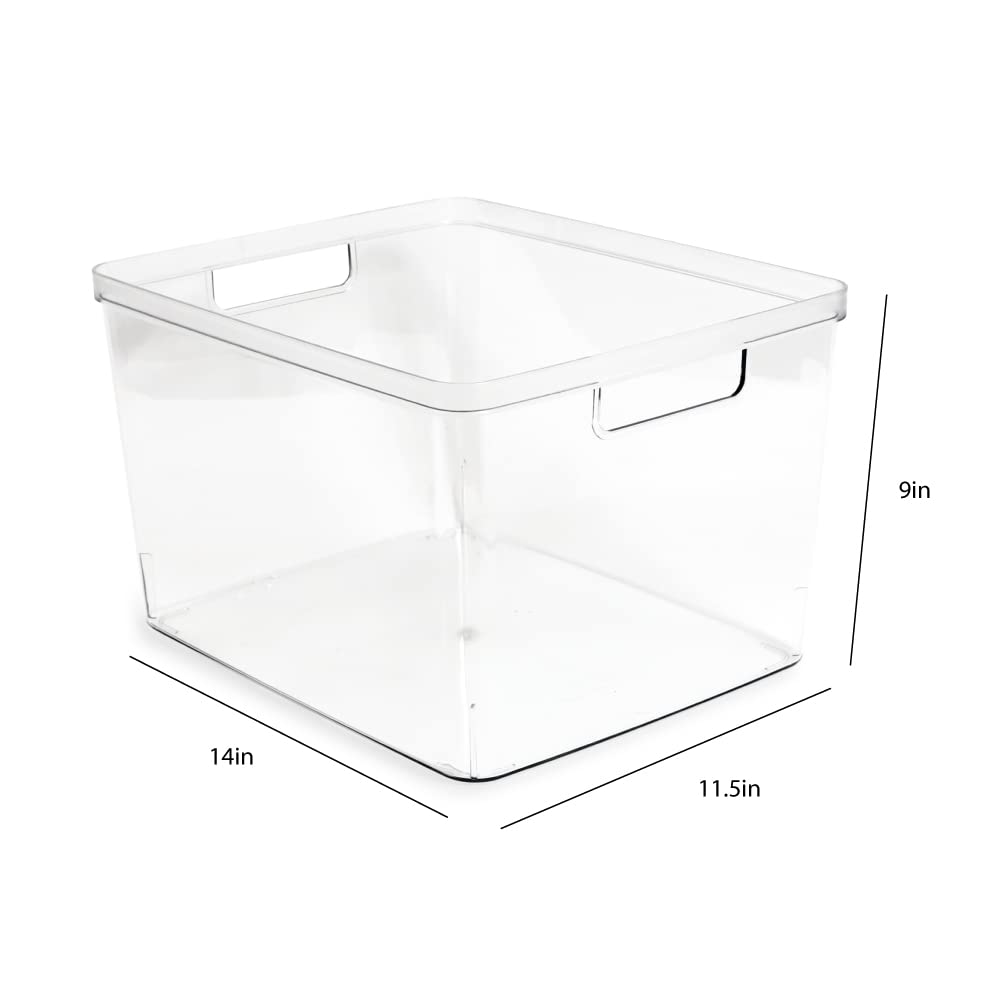 Isaac Jacobs cutout-handles design aids portable organization across rooms.