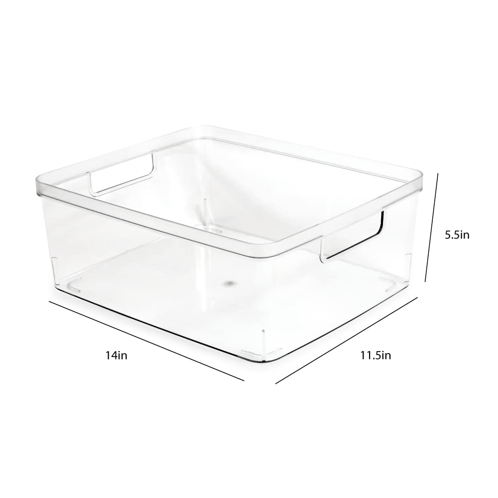 Isaac Jacobs two-pack clear bin pack shot illustrating space-saving set