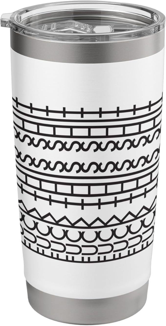ishenkea 20 oz hidden message tumbler white reveals a playful pattern when upright, perfect for conversations.
