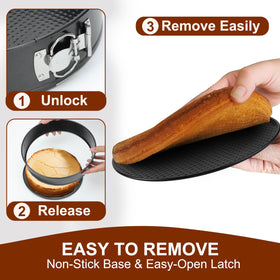 isheTao springform pan 9-inch versatile for cheesecakes and quiches