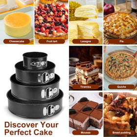 isheTao springform pan removable bottom for easy cake release