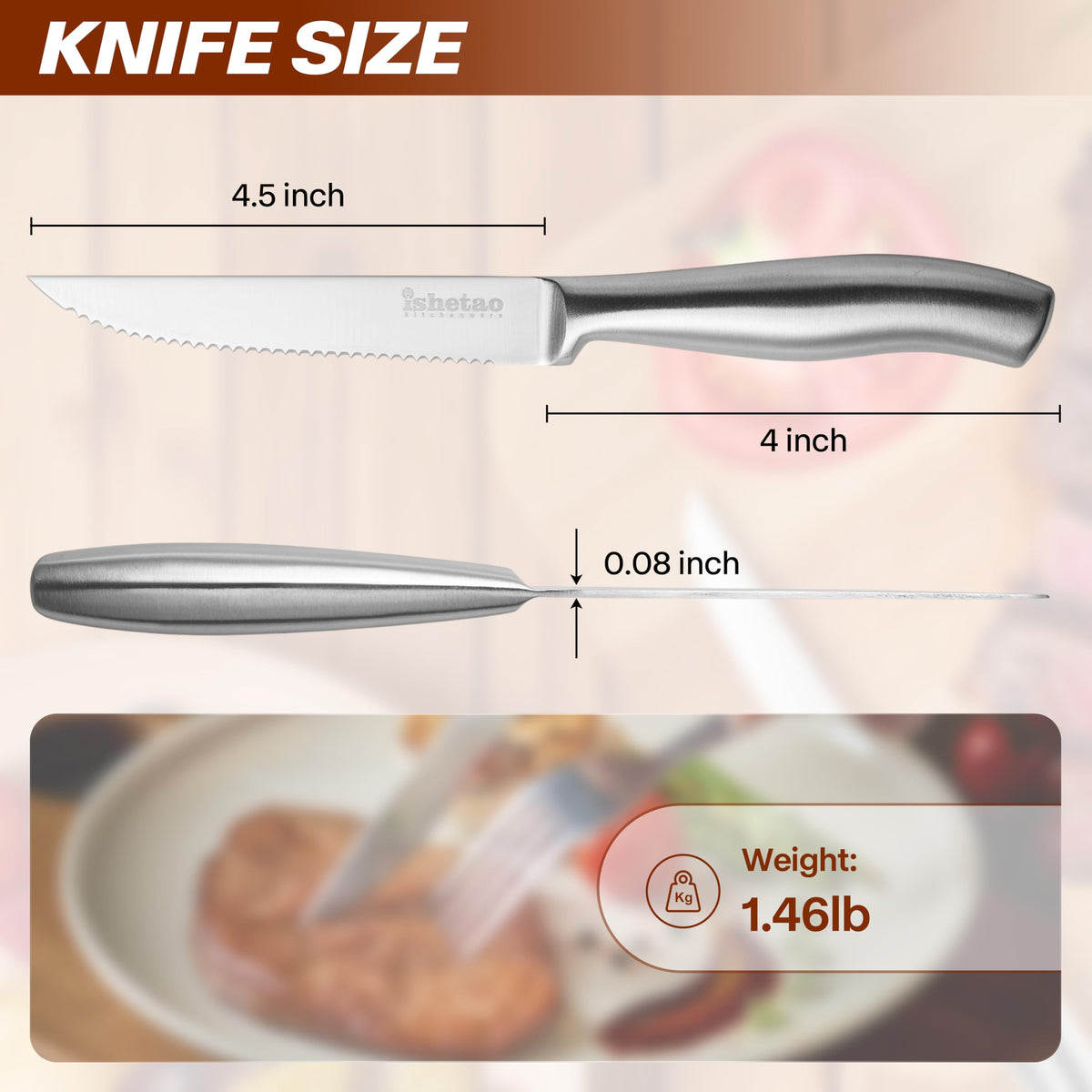 isheTao dishwasher-safe knives stay sharp after cycles