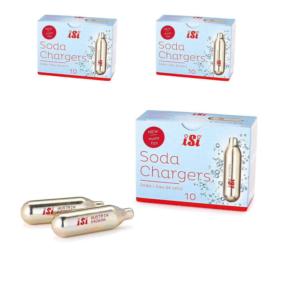 iSi CO2 soda siphon chargers 30-pack for at-home carbonation