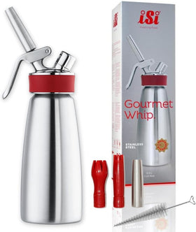 Isi Gourmet Whip bottle front view for versatile whipping in kitchens.