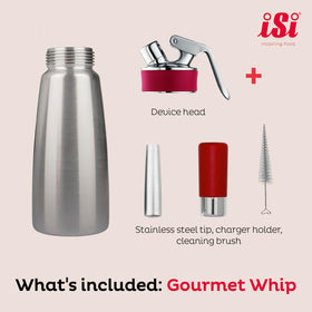 Isi Gourmet Whip decorating tips set for elegant plating.