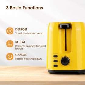 ISILER defrost and reheat modes prevent overbrowning on frozen slices.
