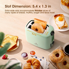ISILER 2-slice toaster showing 7 shade settings for customized browning.