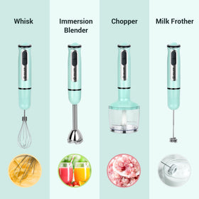 ISILER egg whisk attachment helps whip smooth batters and sauces.