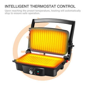 ISILER panini maker 1200W rapid heating for quick breakfasts and snacks