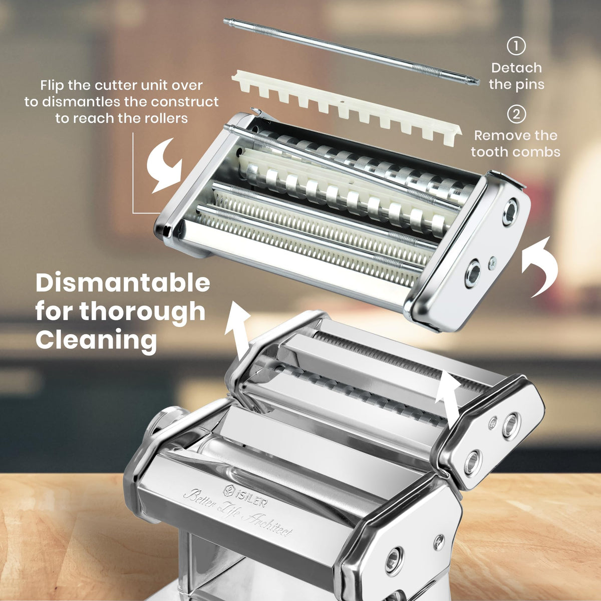 ISILER easy-clean design allows thorough cleaning after use.