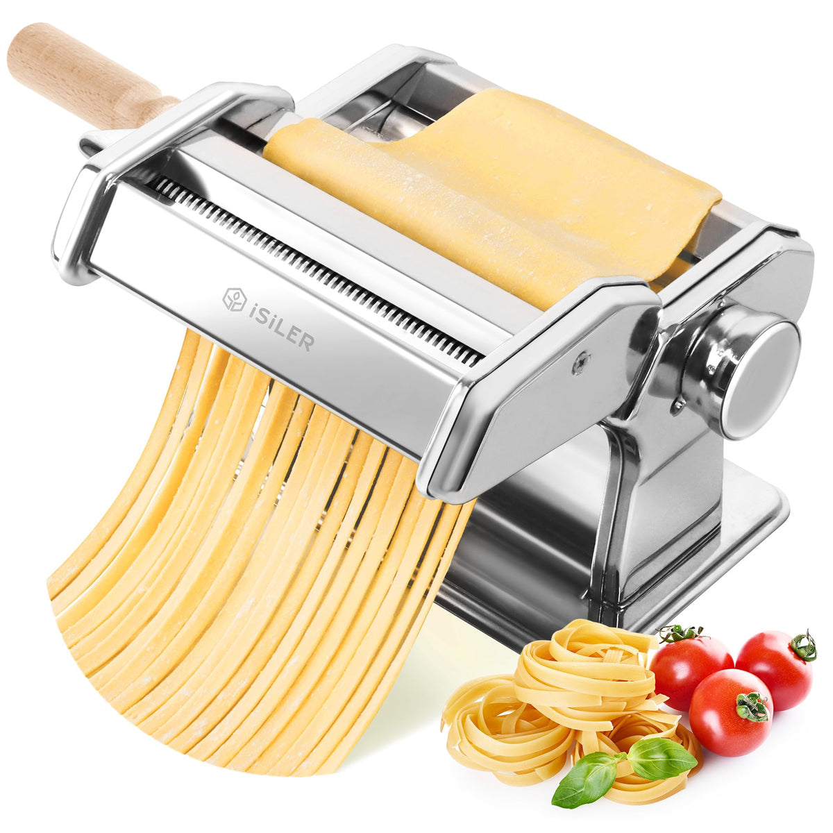 ISILER pasta maker rollers deliver smooth, even dough sheets.