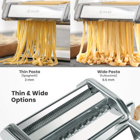 ISILER two-widths option supports spaghetti and lasagna applications.
