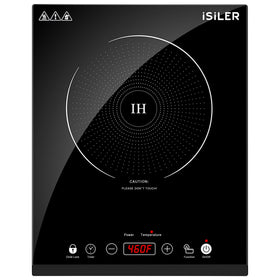ISILER portable induction cooktop front view for compact kitchen efficiency