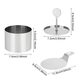 Ismosm cake ring pusher aids clean demolding of delicate desserts.