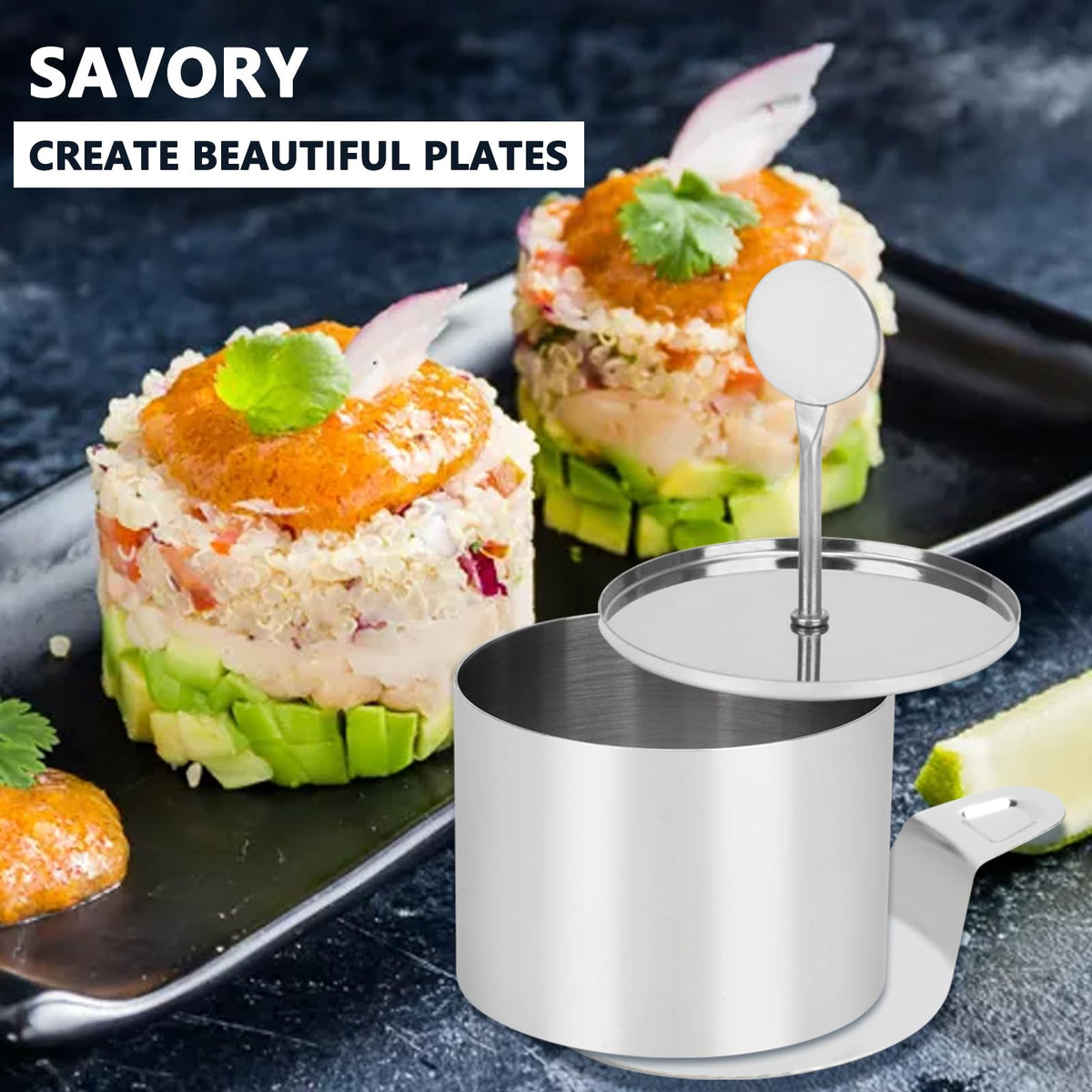 Ismosm professional dessert plating with this set elevates presentation.
