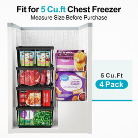 iSPECLE chest freezer bins open grid design promotes air circulation