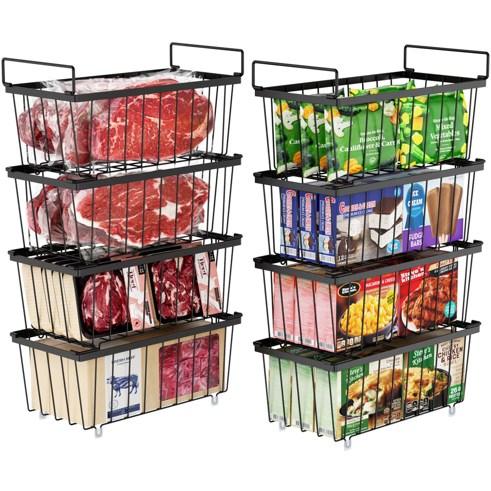 iSPECLE deep freezer organizer bin, 14-7in length, enables easy access in a 7 cu ft chest freezer.
