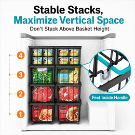 iSPECLE open-grid baskets promote airflow for faster cold circulation.