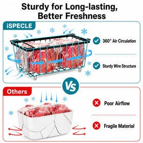 iSPECLE stackable design maximizes vertical space while keeping items visible.