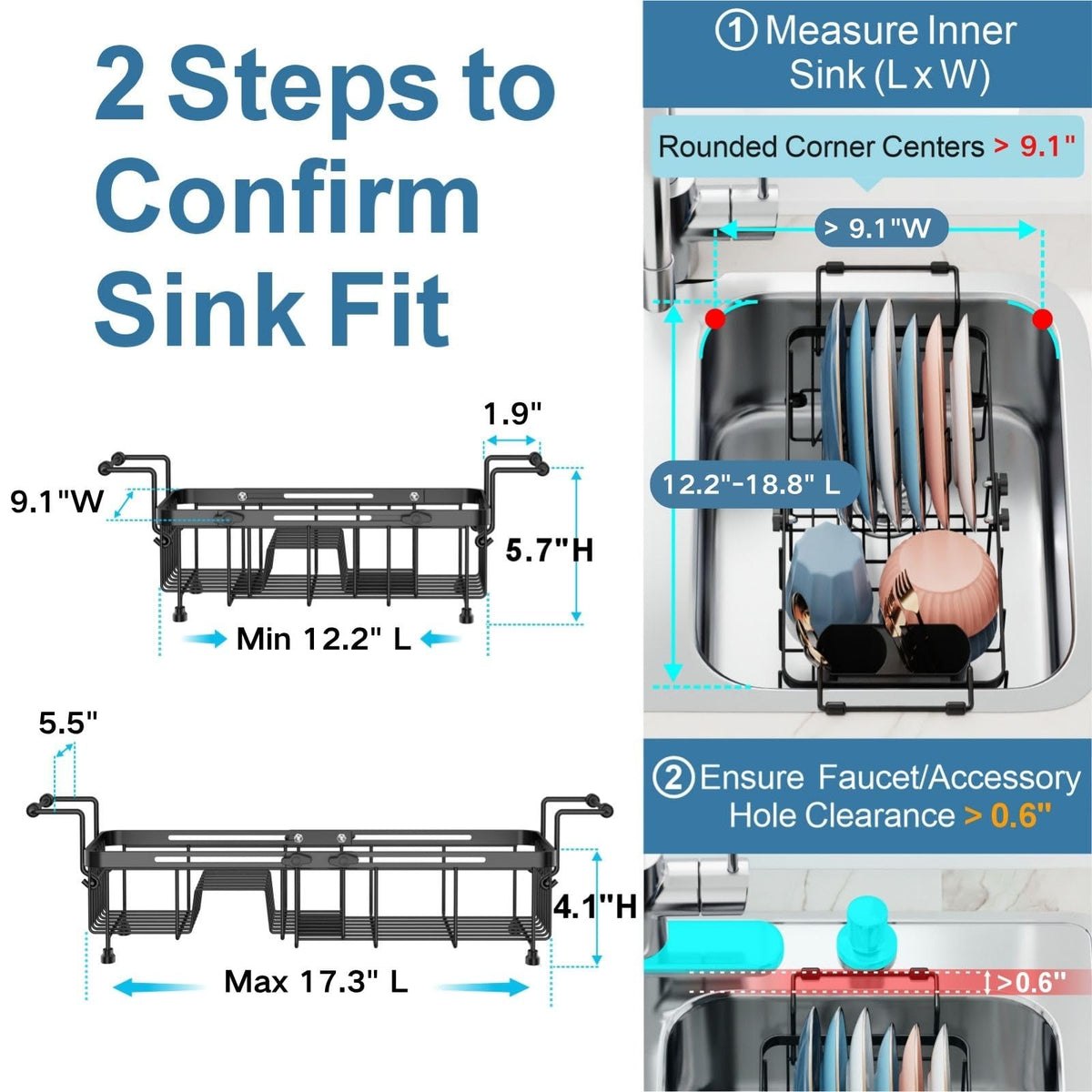 iSPECLE expandable length supports diverse sink sizes