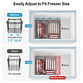 iSPECLE assembly-included hardware for quick setup in a freezer