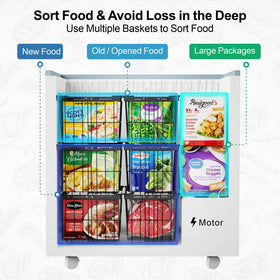 iSPECLE bins designed to fit 5–7 cu ft models for efficient organization