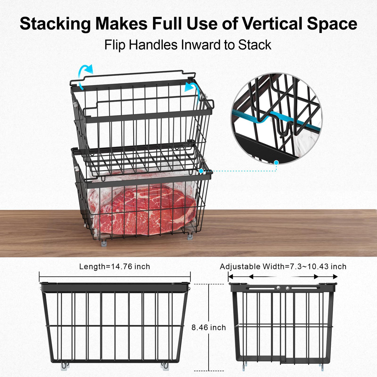 iSPECLE wire mesh design enabling clear visibility of frozen goods