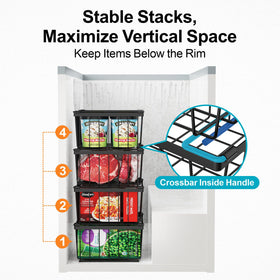 iSPECLE stackable design maximizes vertical freezer storage