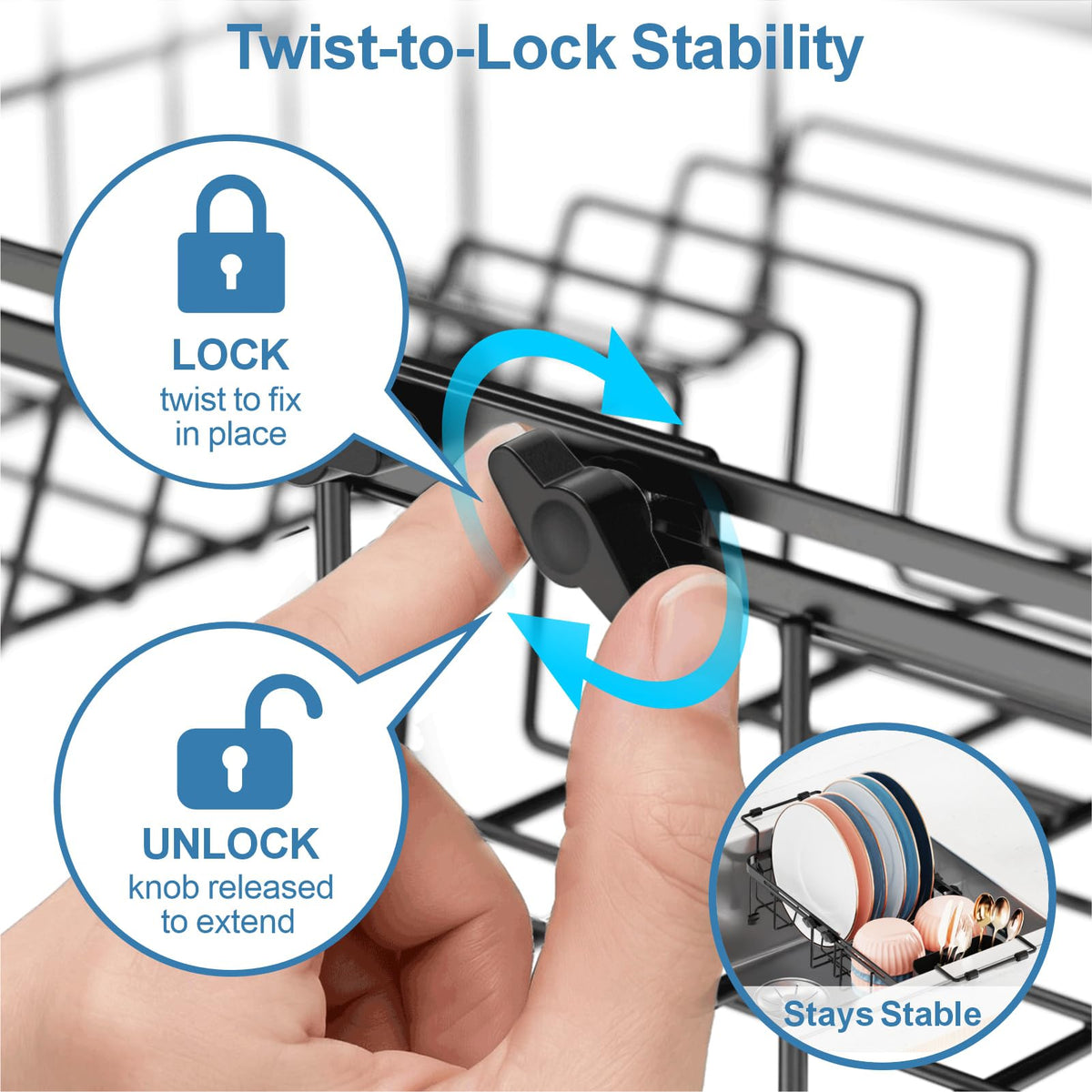 iSPECLE secure screw lock prevents wobble and adds stability