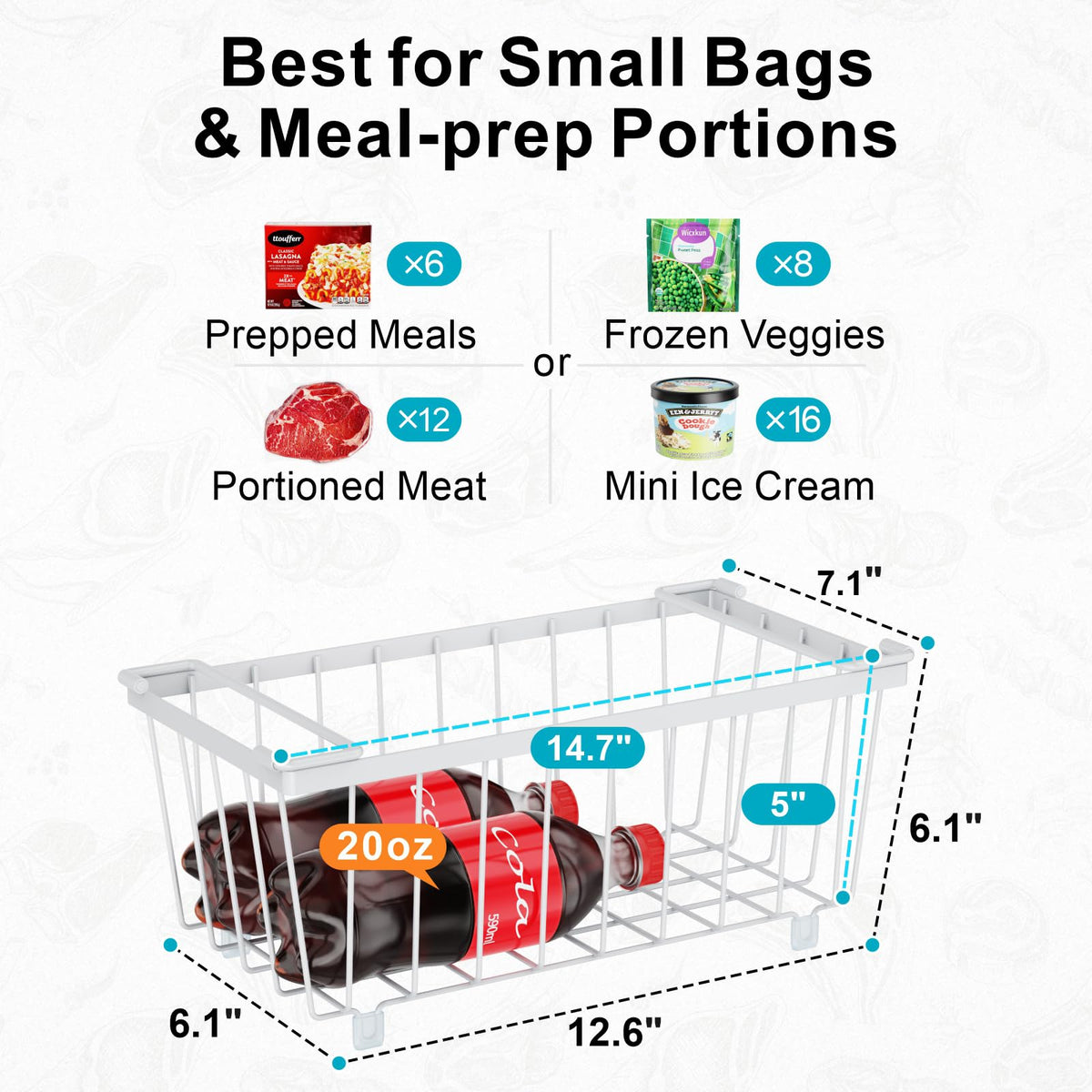 iSPECLE strong metal construction with rubber feet protects freezer interior