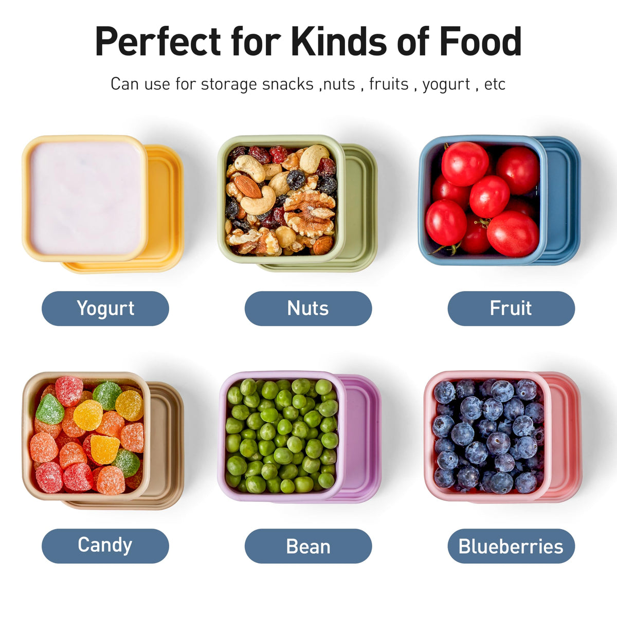 ISSEVE 6oz kid lunch box, leakproof and easy-open lid for mess-free snacks.