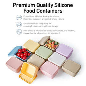 ISSEVE 8oz silicone snack container kid friendly design for daycare