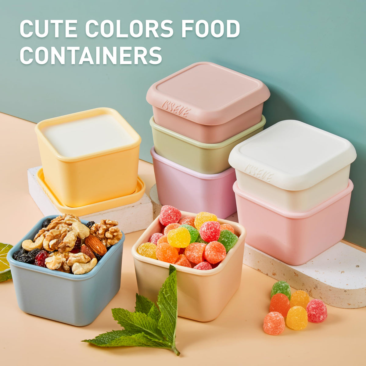 ISSEVE BPA-free food-grade silicone, safe and durable for repeated use.
