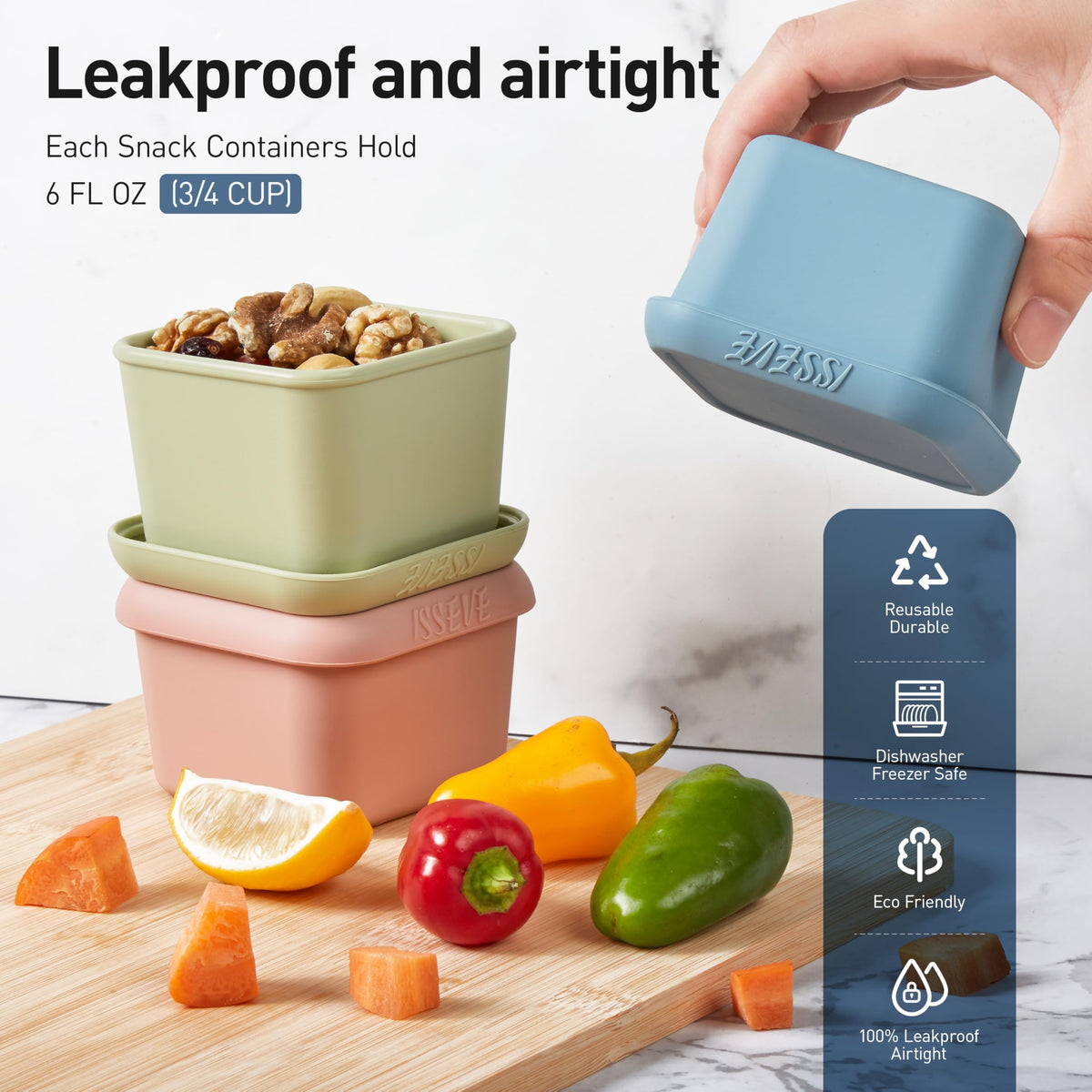 ISSEVE smooth silicone surface allows fast cleaning and reuse.