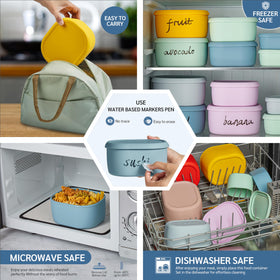 ISSEVE lids for nesting silicone containers ensure secure sealing.