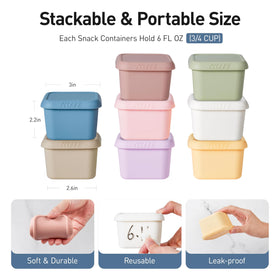 ISSEVE portable silicone snack container fits backpacks for on-the-go snacks.