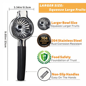 Istarcas citrus juicer with non-slip handles ready to squeeze lemons and limes with ease.