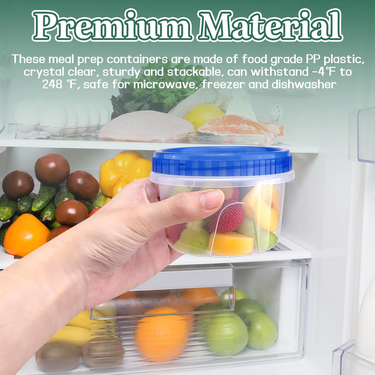 ISUSSER clear-bottom with blue tops for quick content identification.