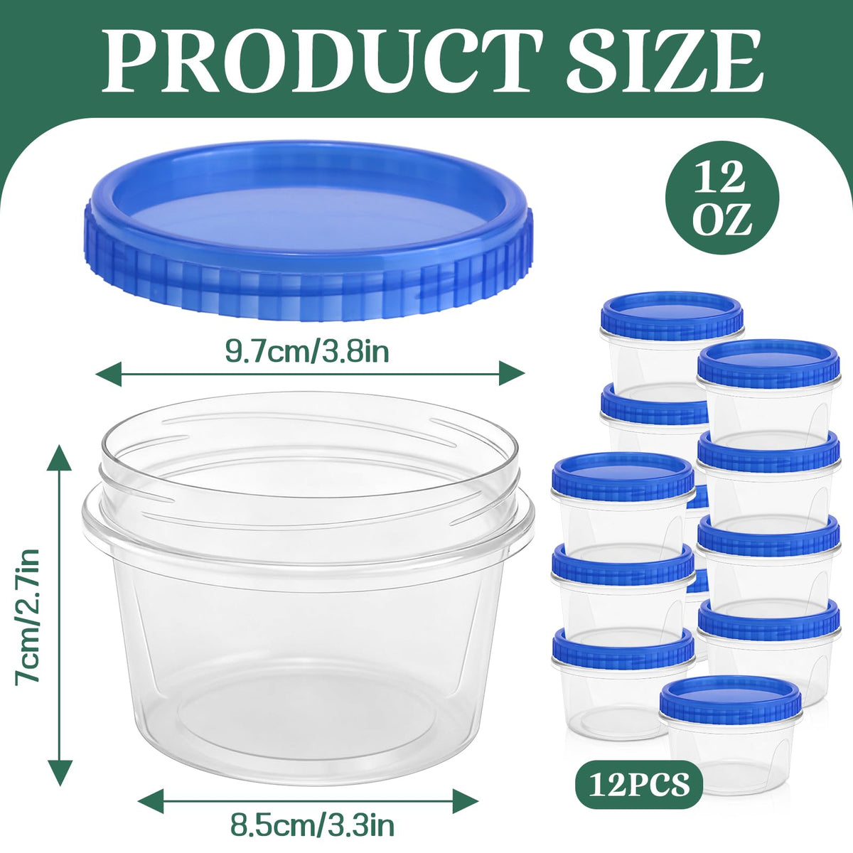 ISUSSER screw-on lids provide airtight freshness and compact stacking.