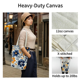 Itgowisa floral tote bag pocket detail helps organize small essentials