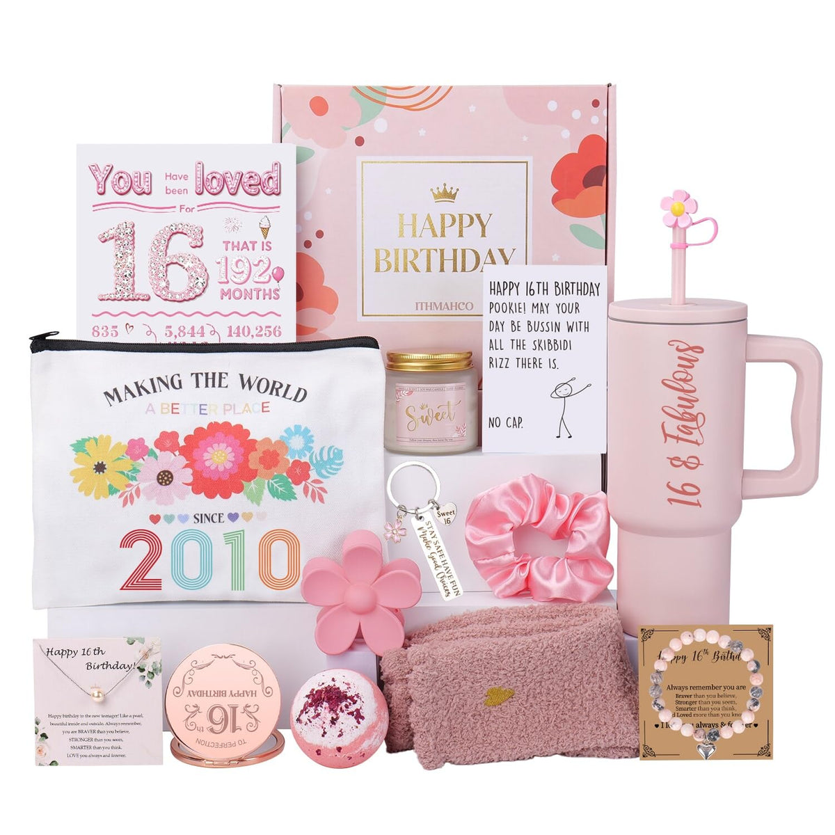 Ithmahco Sweet 16 gift box enhances gifting with a complete celebration in a box.