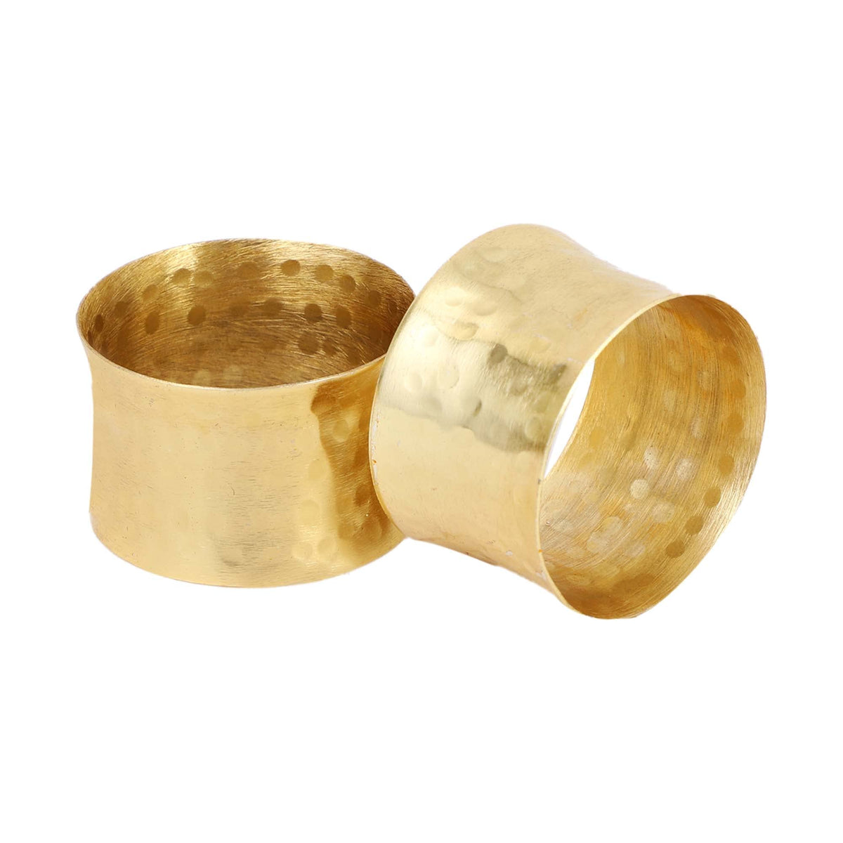 Close-up of nickel-plated finish on ITOS365 napkin rings showing durable shine