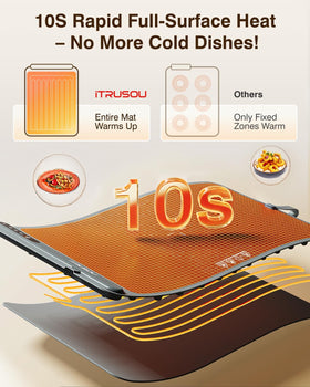itrusou warming tray timer helps long single dish warming
