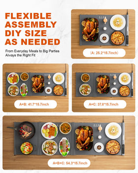 iTRUSOU expandable warming mat addon panels BC connection for larger buffets