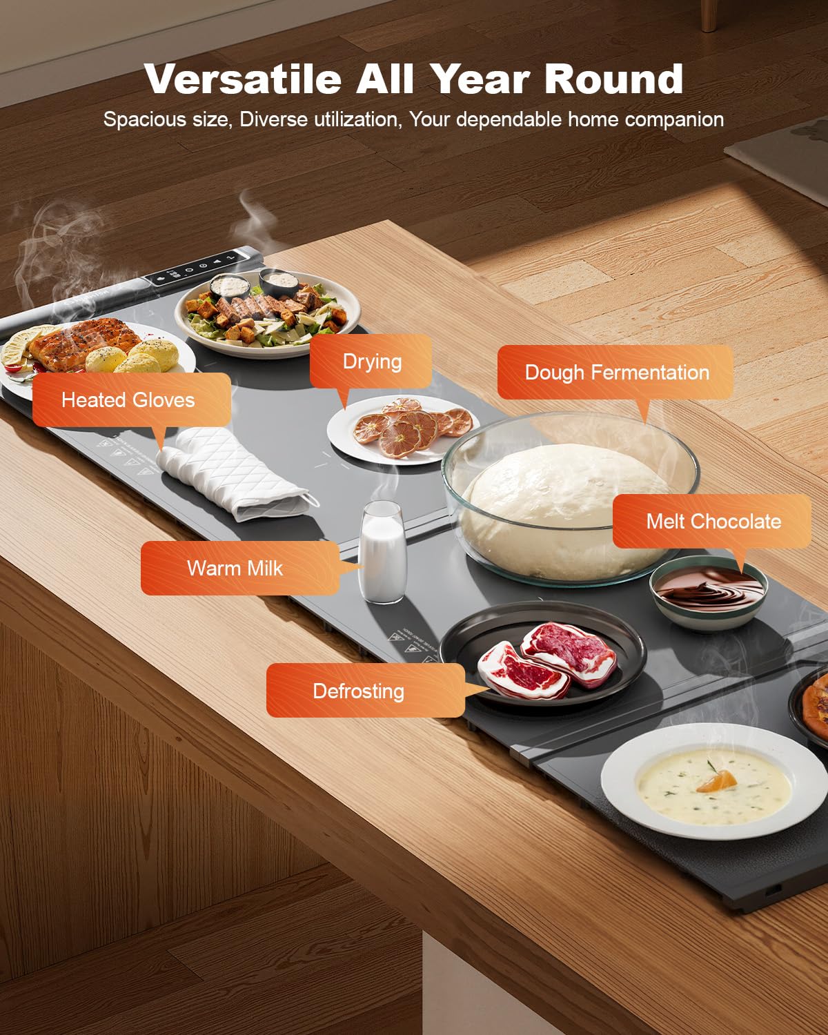 iTRUSOU warming mat child lock safety feature for kitchen use