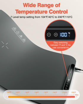 itrusou warming mat even heat distribution keeps multiple dishes warm.