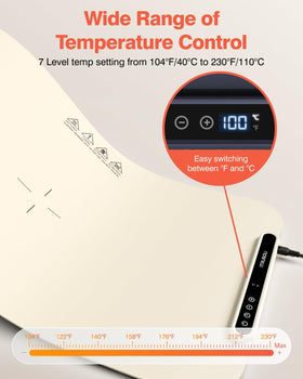 Itrusou warming tray timer display from 1 to 99 hours for flexible service timing